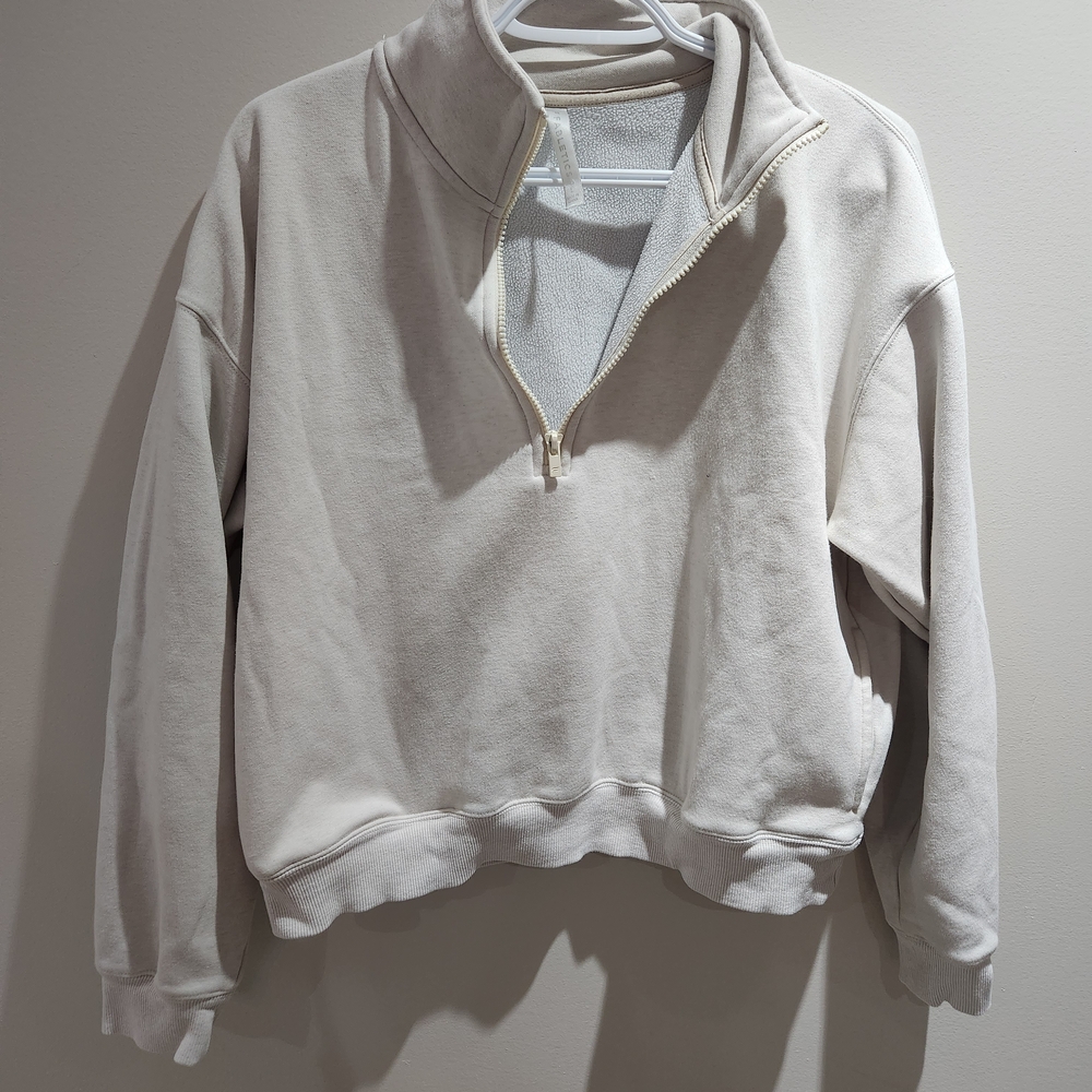 Fabletics Cream Half Zip
